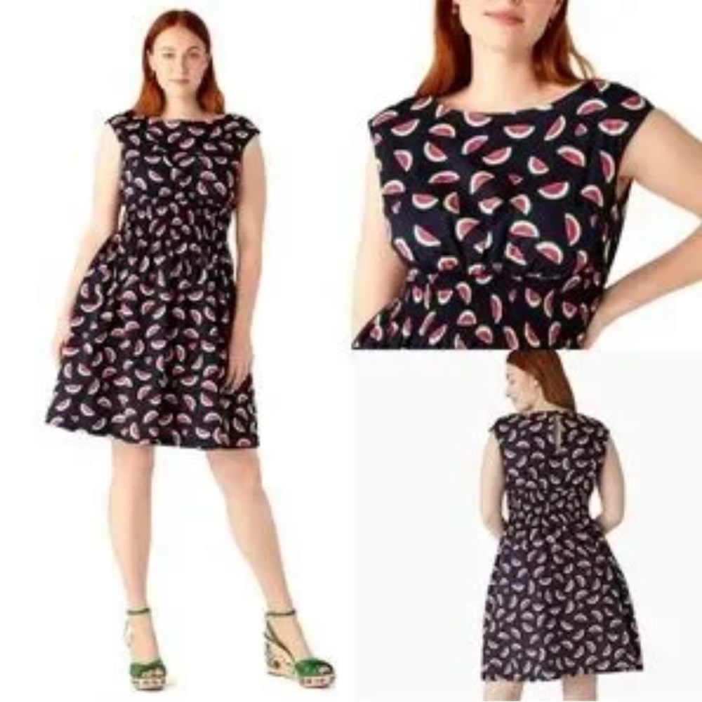 Kate Spade Navy Dress with Watermelon Pattern